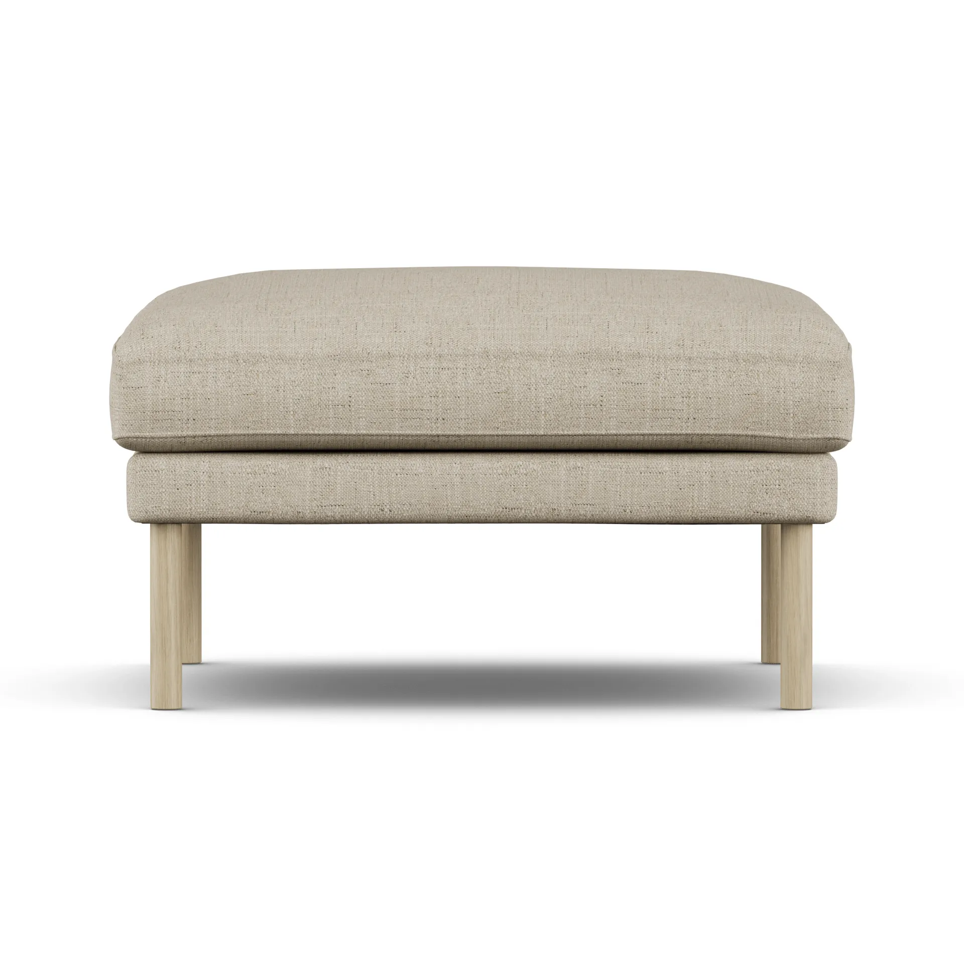 Pouf Linnevik, Bern Beige 0341-chêne blanchi à l’huile, sans jupe 1898