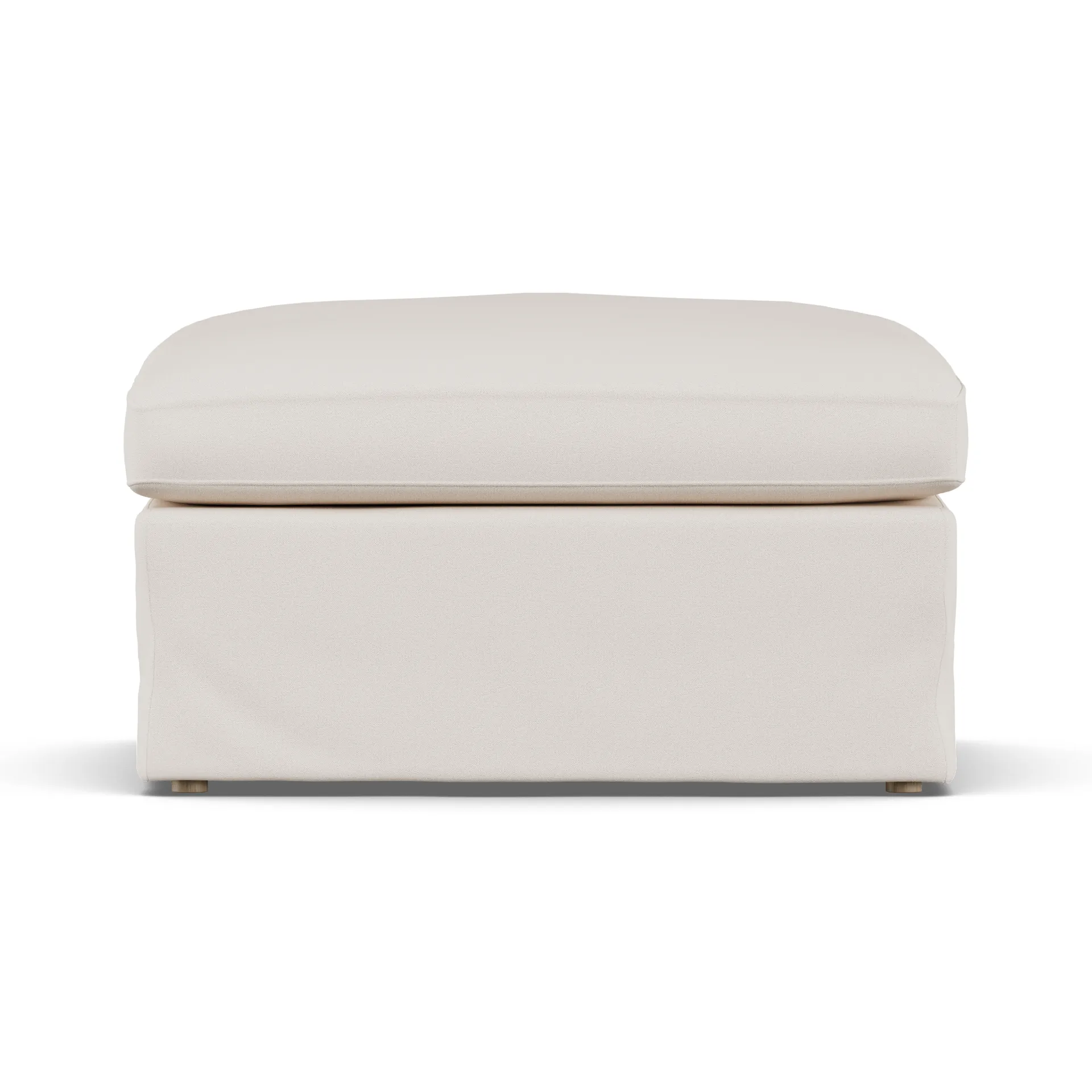 Pouf Linnevik, Caleido Beige 9600-chêne blanchi à l’huile, avec jupe 1898