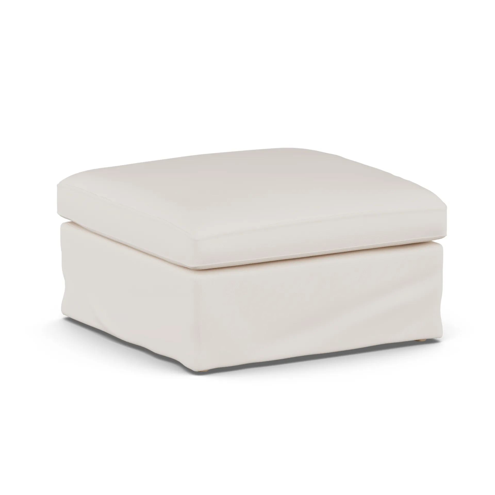 Pouf Linnevik, Caleido Beige 9600-chêne blanchi à l’huile, avec jupe 1898