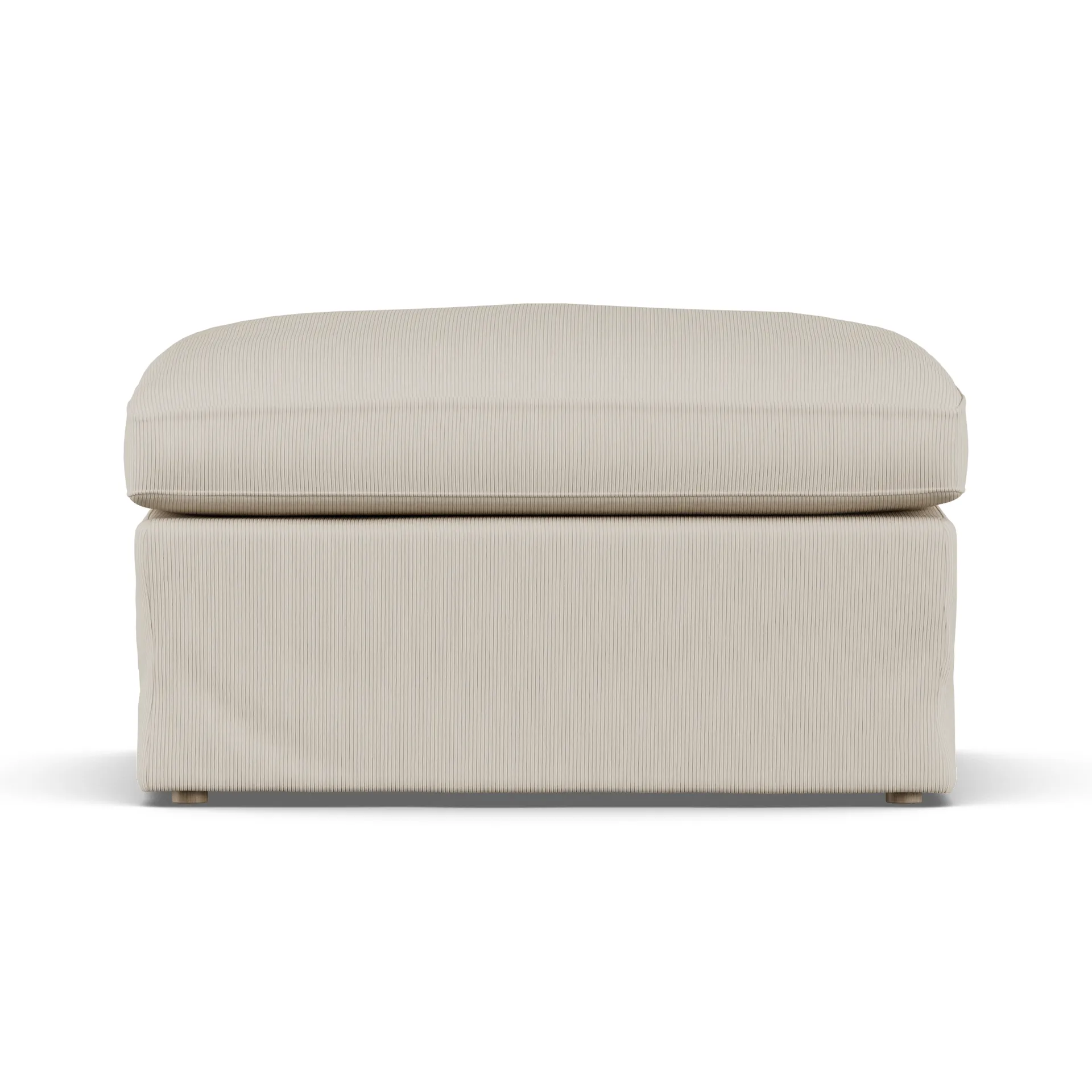 Pouf Linnevik, Jump Beige 1956-chêne blanchi à l’huile, avec jupe 1898