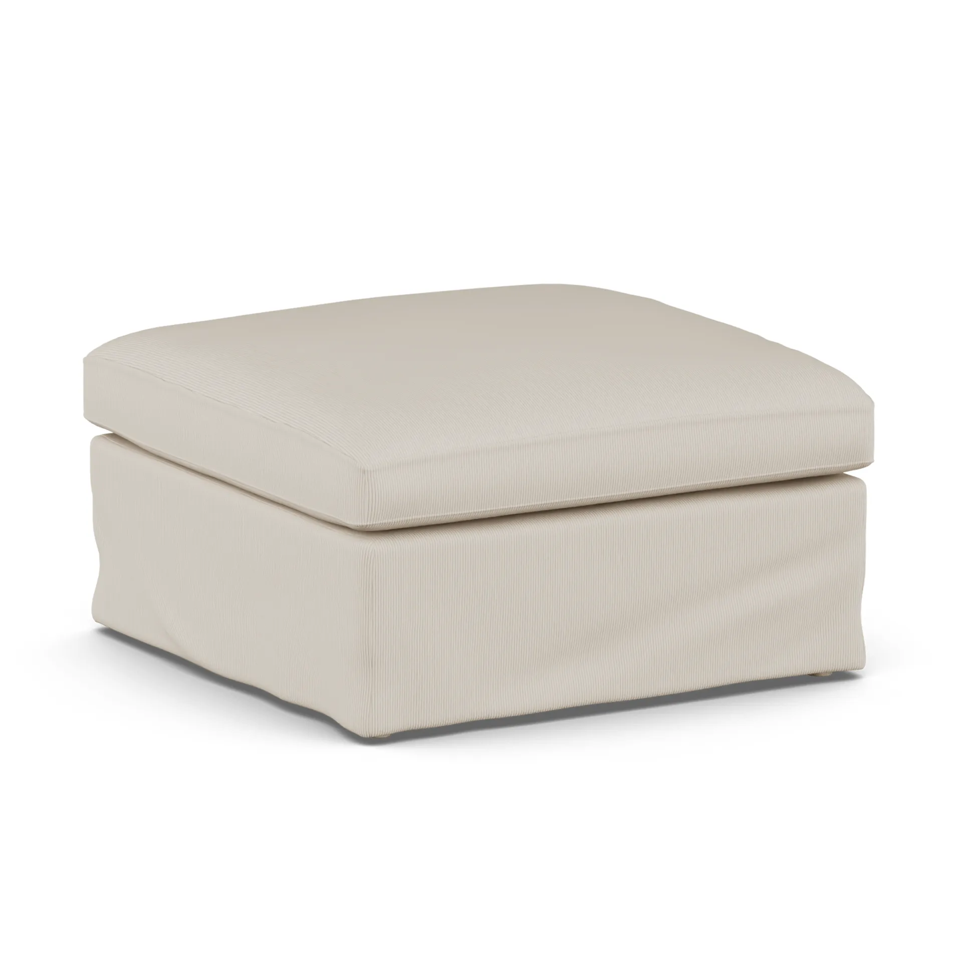 Pouf Linnevik, Jump Beige 1956-chêne blanchi à l’huile, avec jupe 1898