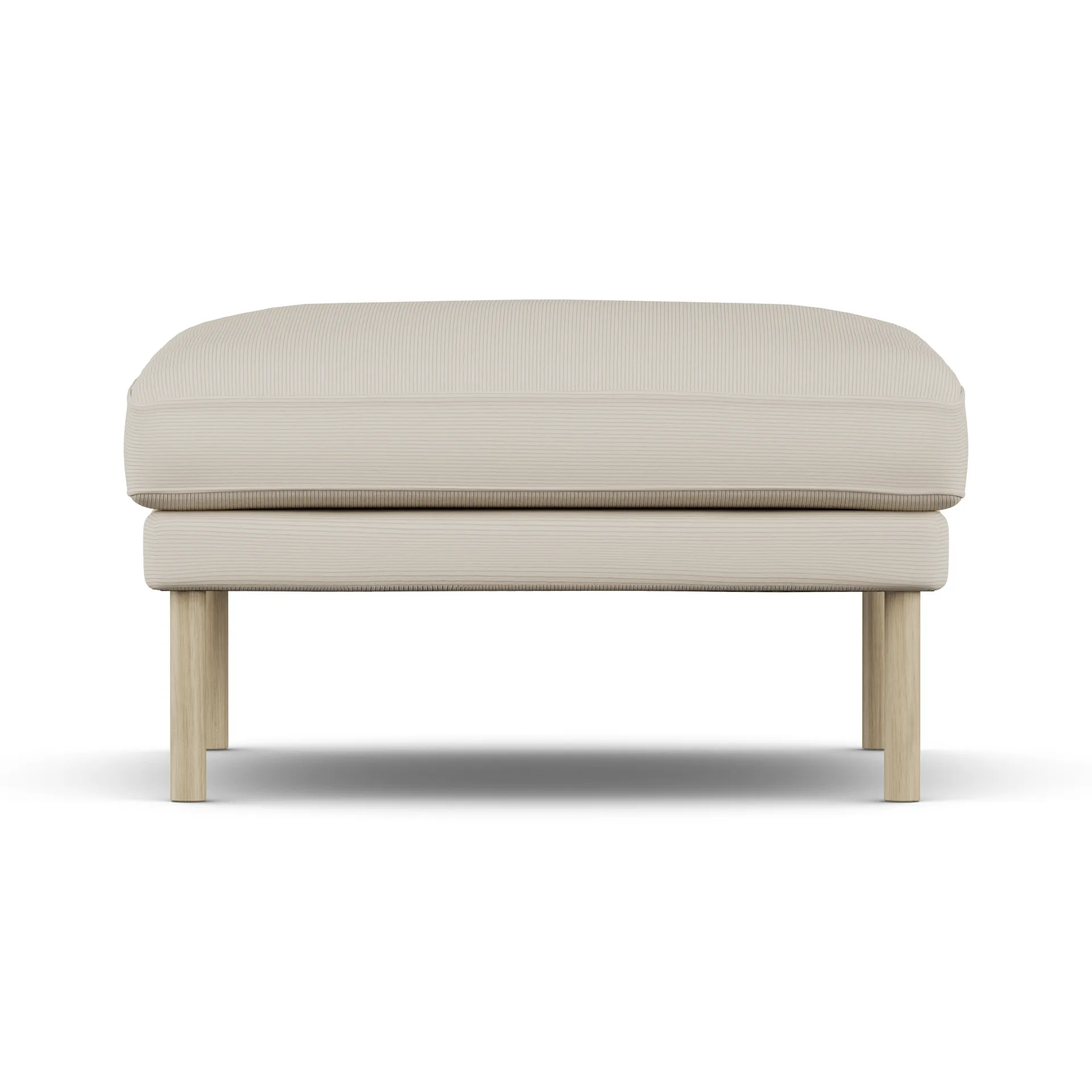 Pouf Linnevik, Jump Beige 1956-chêne blanchi à l’huile, sans jupe 1898