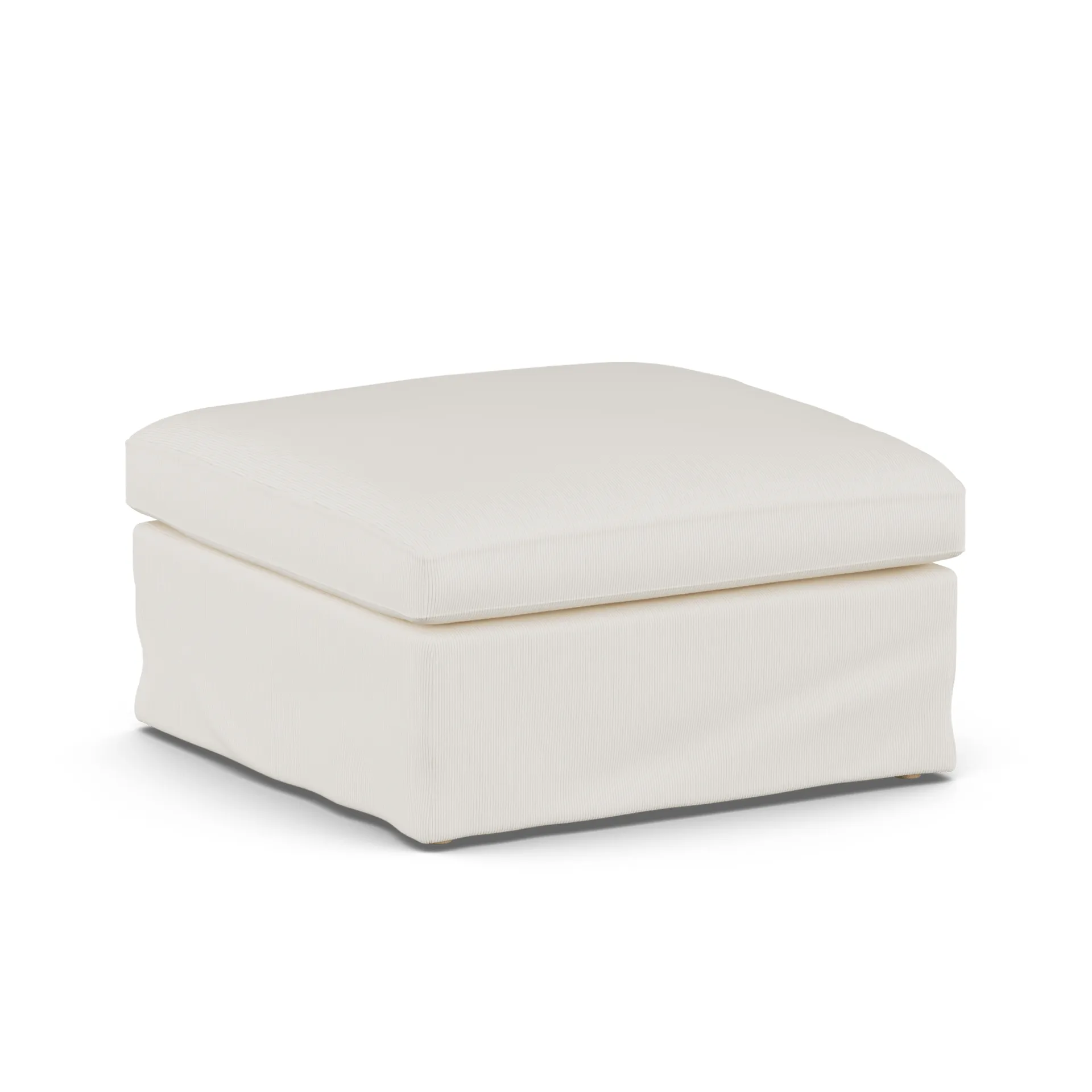 Pouf Linnevik, Jump Off White 1954-chêne blanchi à l’huile, avec jupe 1898