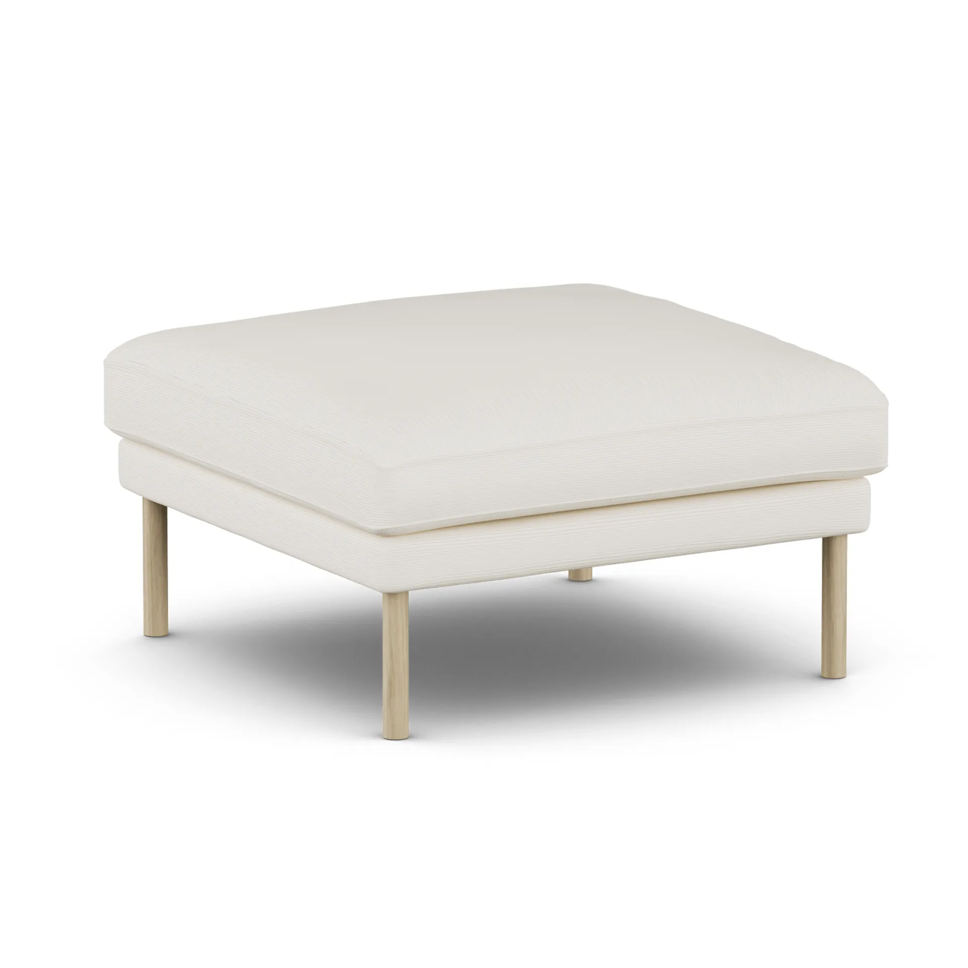 Pouf Linnevik, Jump Off White 1954-chêne blanchi à l’huile, sans jupe 1898