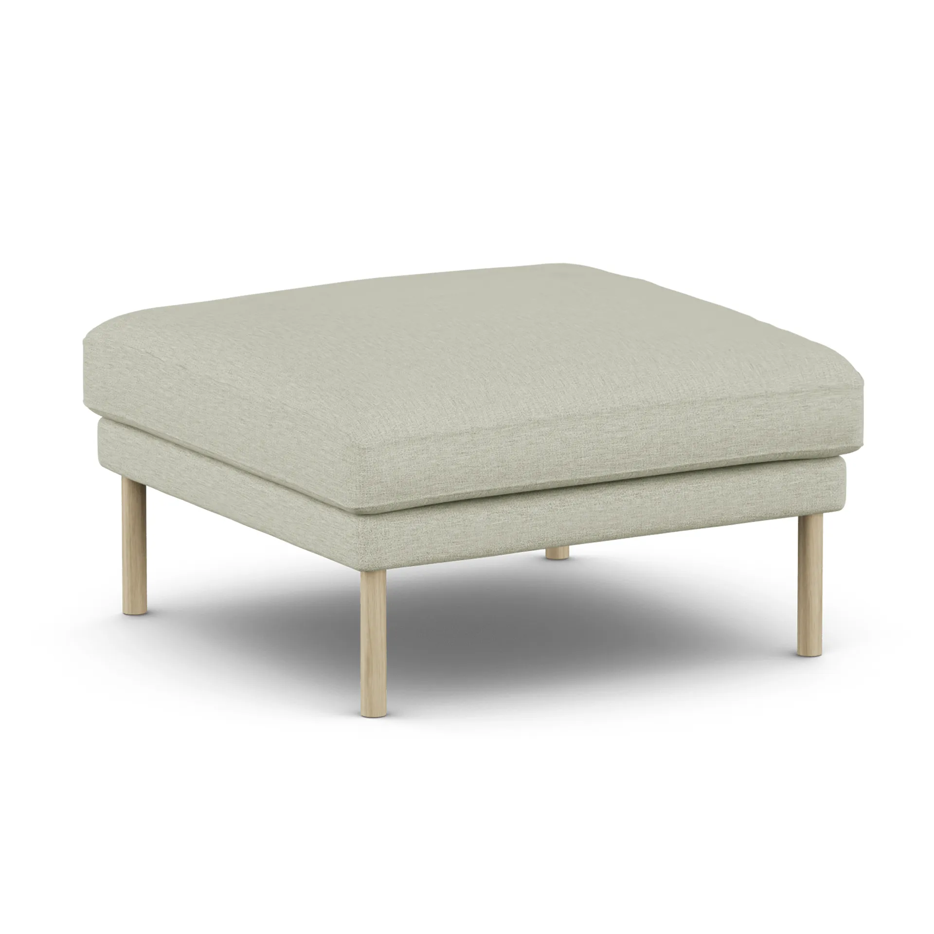 Pouf Linnevik, Luiza Beige 3981-chêne blanchi à l’huile, sans jupe 1898