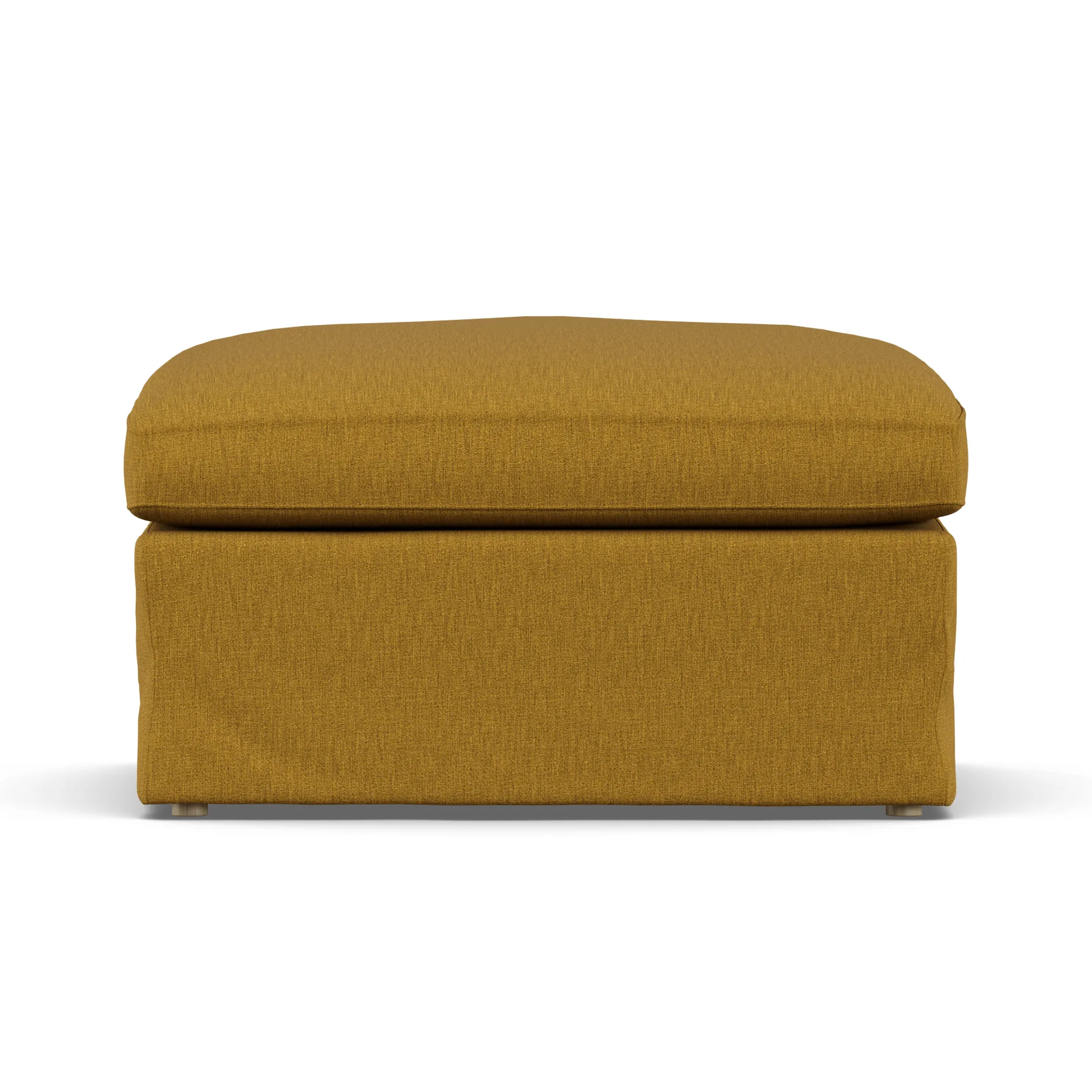 Pouf Linnevik, Luiza Mustard 3972-chêne blanchi à l’huile, avec jupe 1898