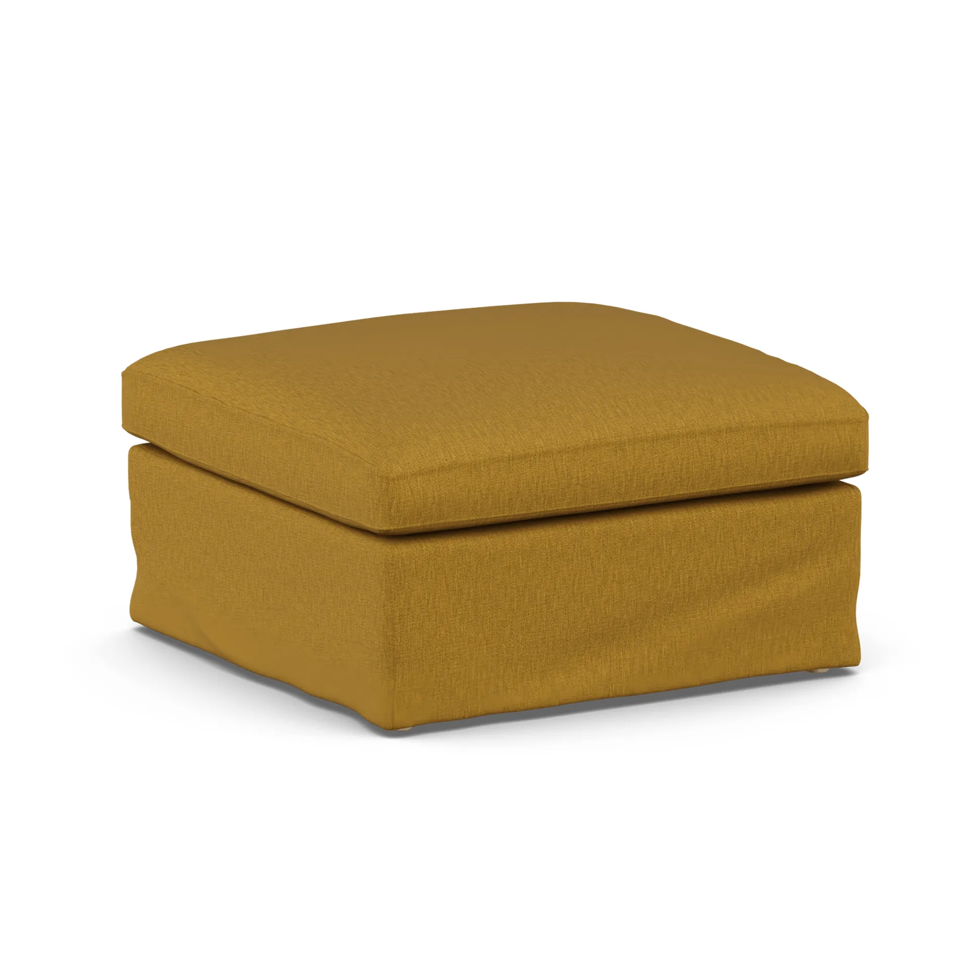 Pouf Linnevik, Luiza Mustard 3972-chêne blanchi à l’huile, avec jupe 1898