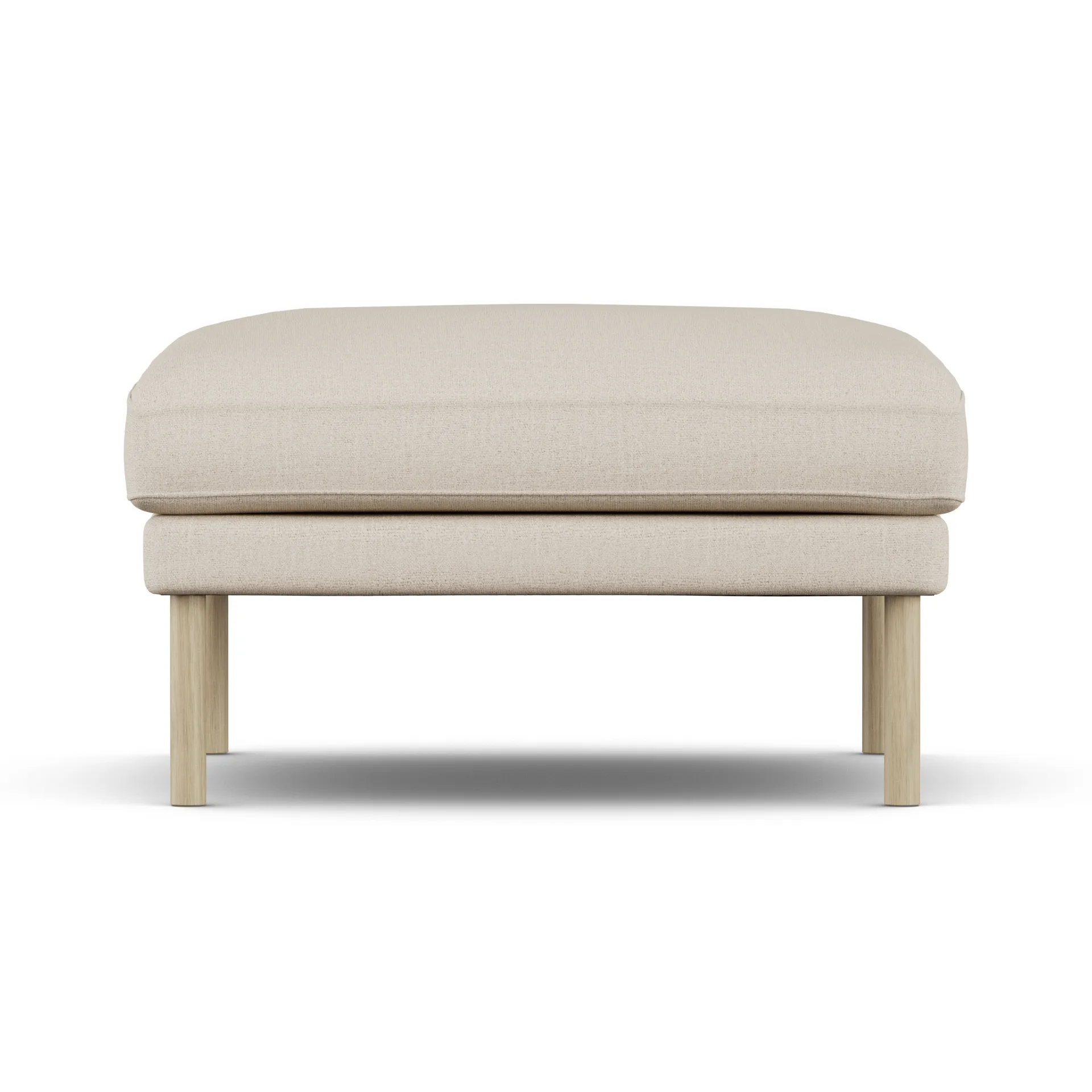 Pouf Linnevik, Same Beige 6670-chêne blanchi à l’huile, sans jupe 1898