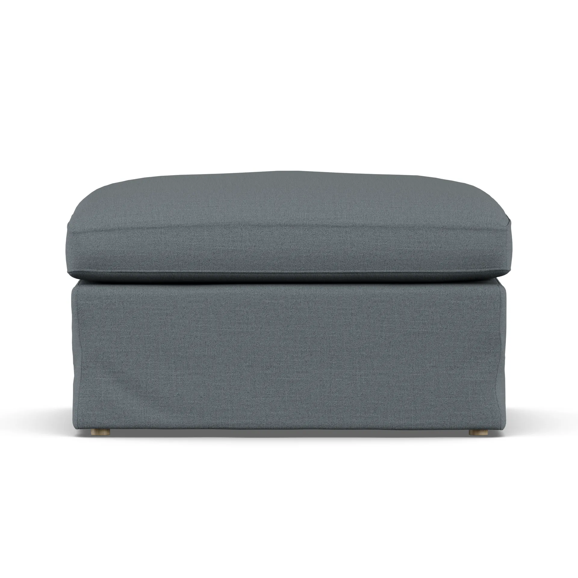 Pouf Linnevik, Same Blue 6678-chêne blanchi à l’huile, avec jupe 1898