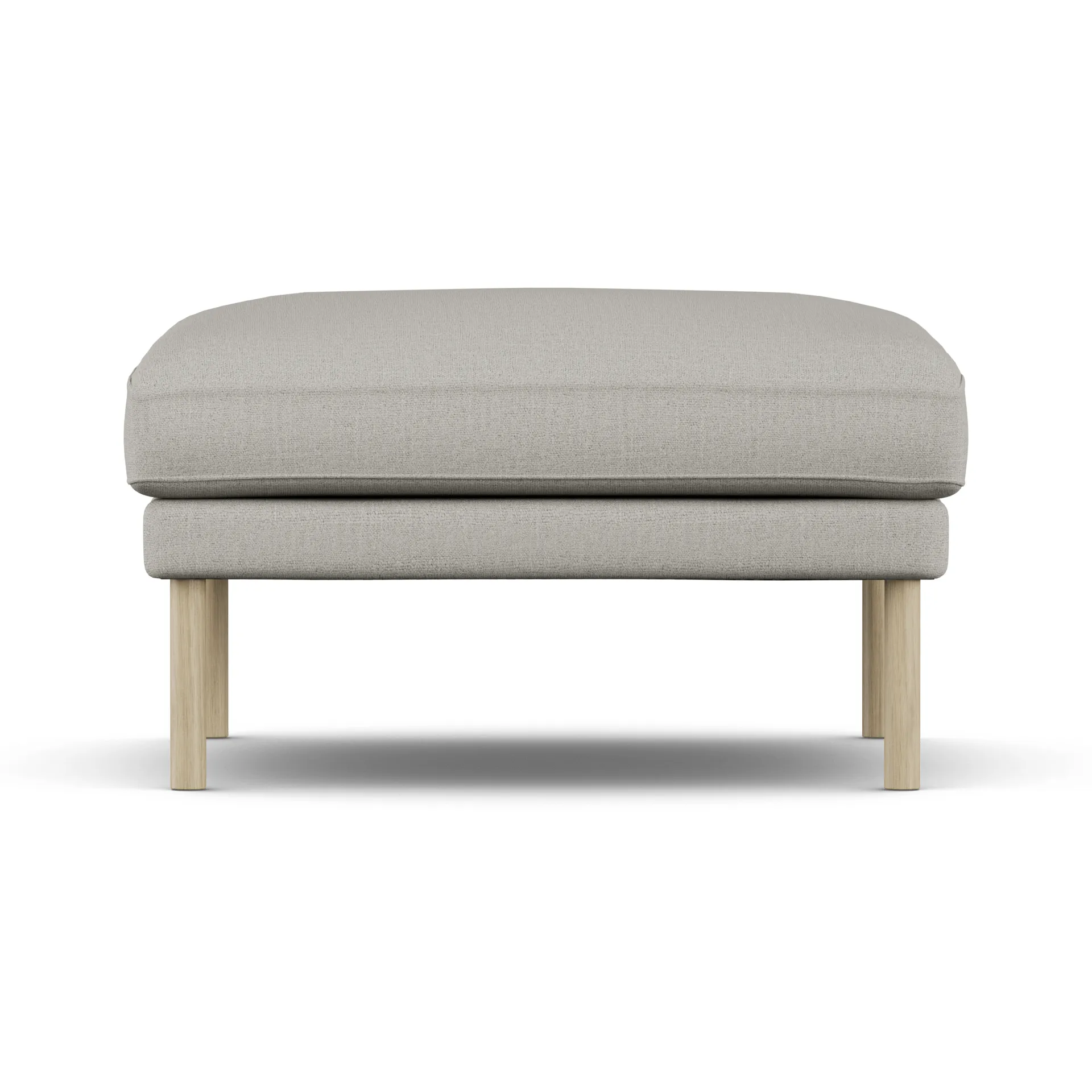 Pouf Linnevik, Same Grey 6673-chêne blanchi à l’huile, sans jupe 1898
