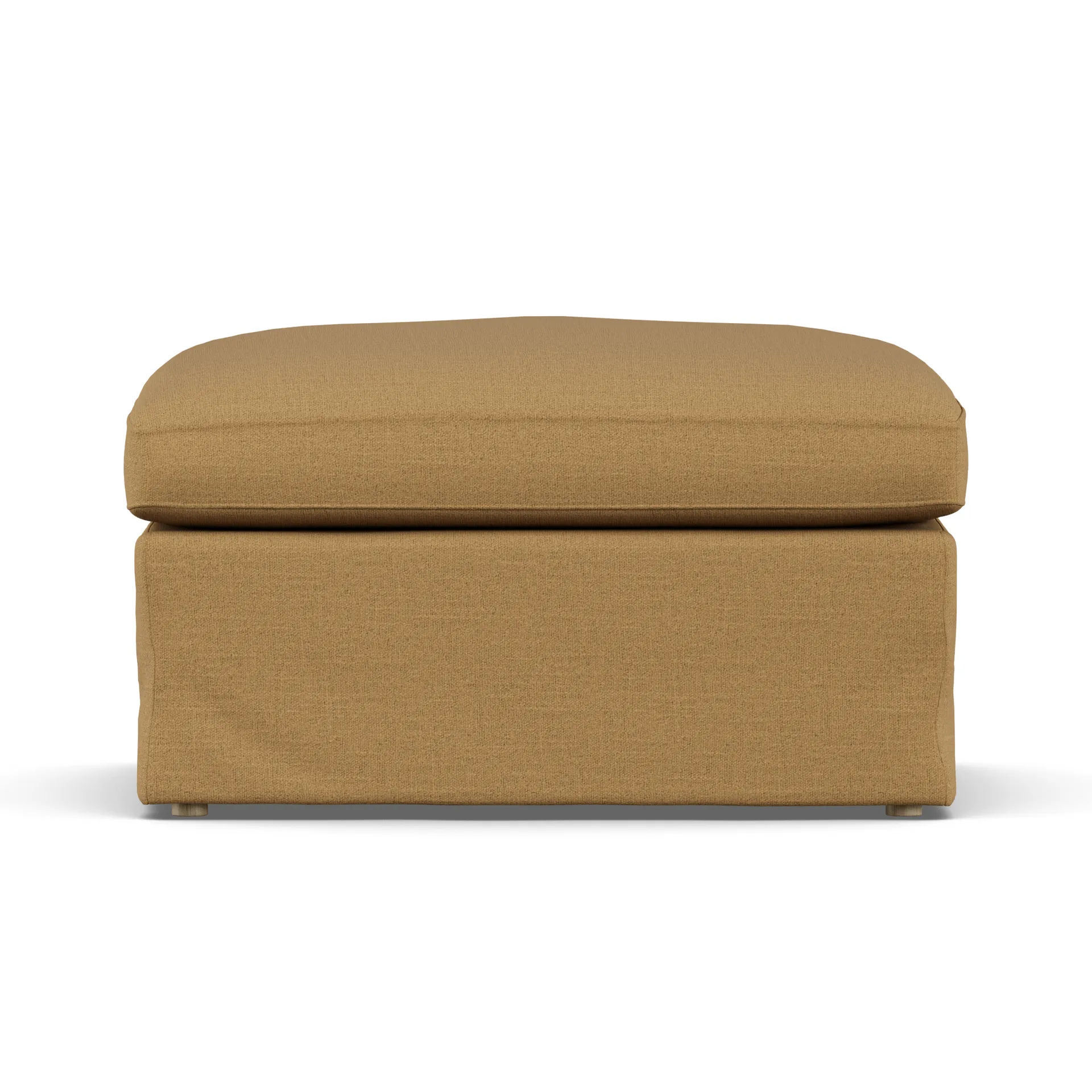 Pouf Linnevik, Same Ochre 6676-chêne blanchi à l’huile, avec jupe 1898