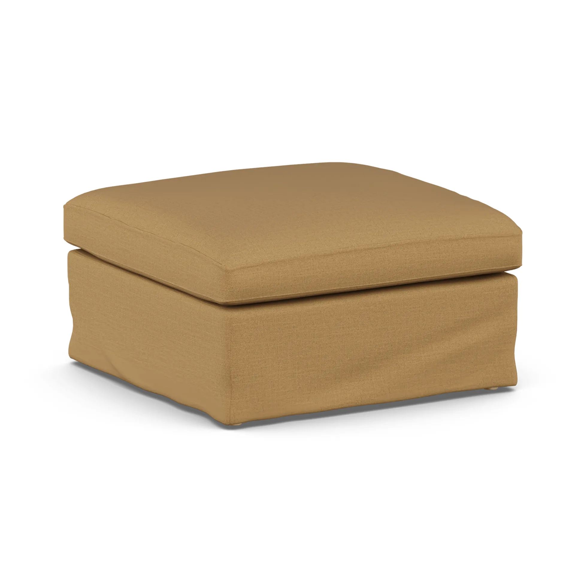 Pouf Linnevik, Same Ochre 6676-chêne blanchi à l’huile, avec jupe 1898