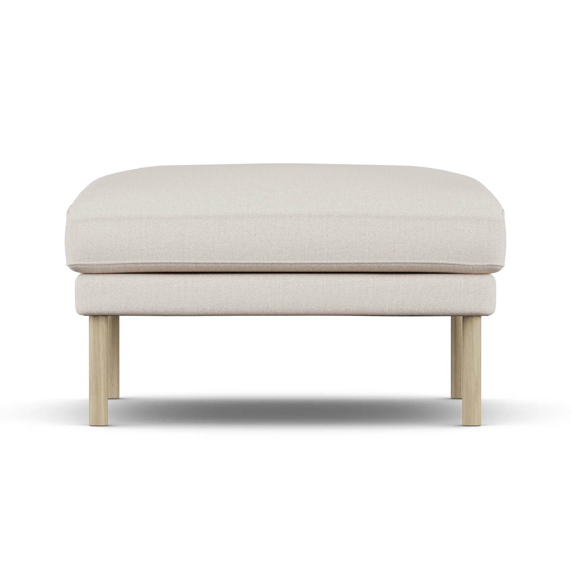 Pouf Linnevik, Same Off White 6671-chêne blanchi à l’huile, sans jupe 1898