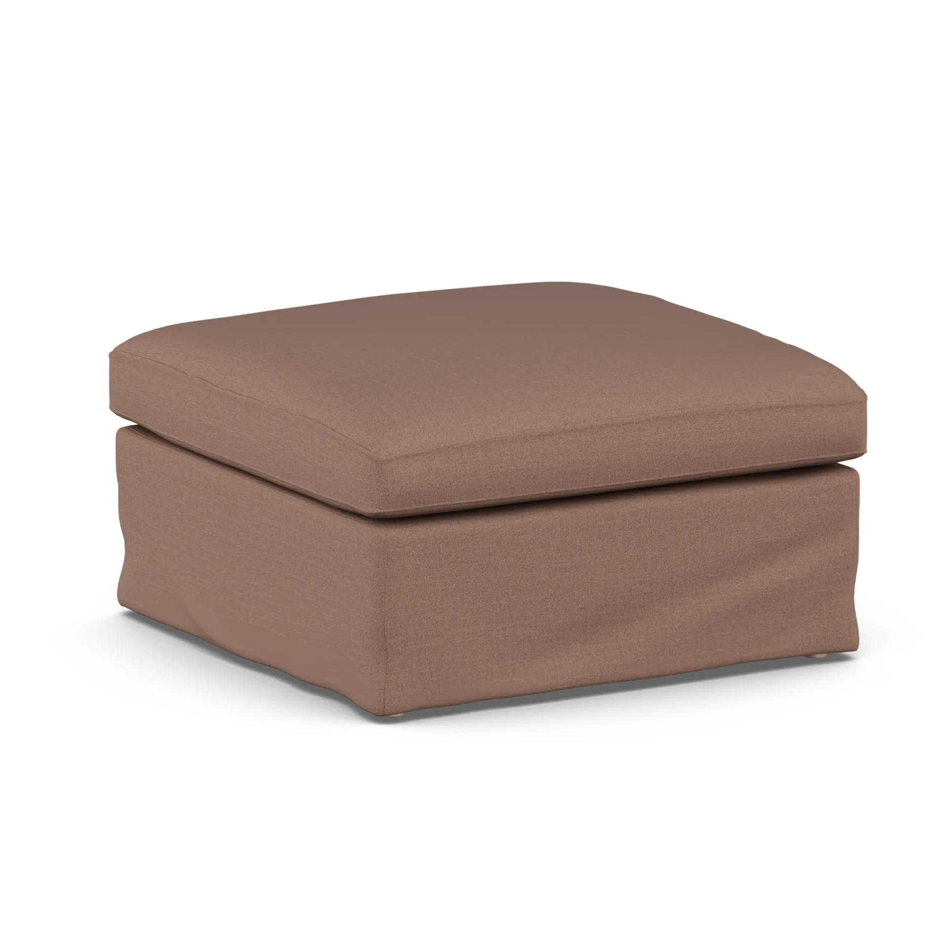 Pouf Linnevik, Same Rust 6675-chêne blanchi à l’huile, avec jupe 1898