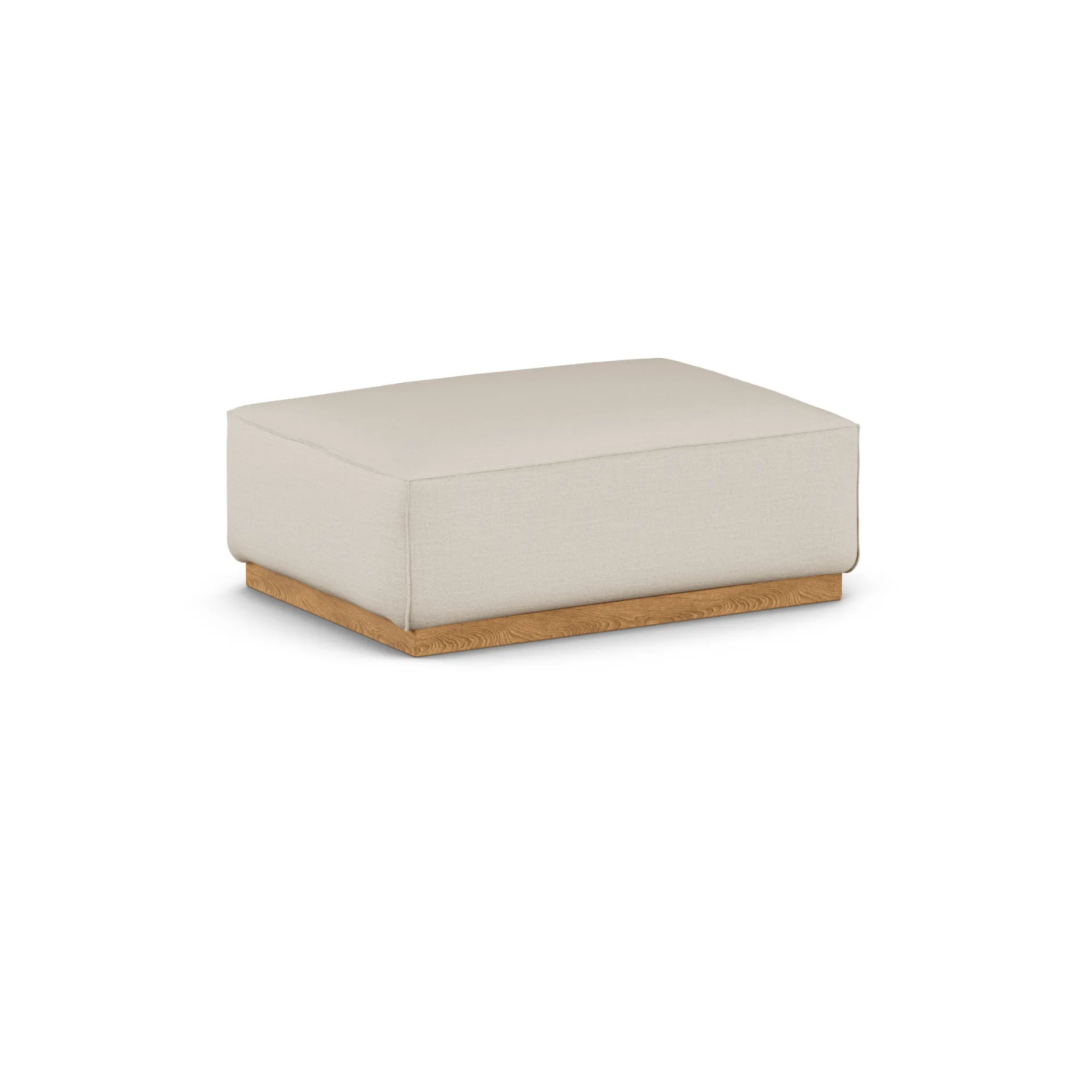 Repose-pieds Bergsdal, Same Beige 6670, finition chêne teinté 1898
