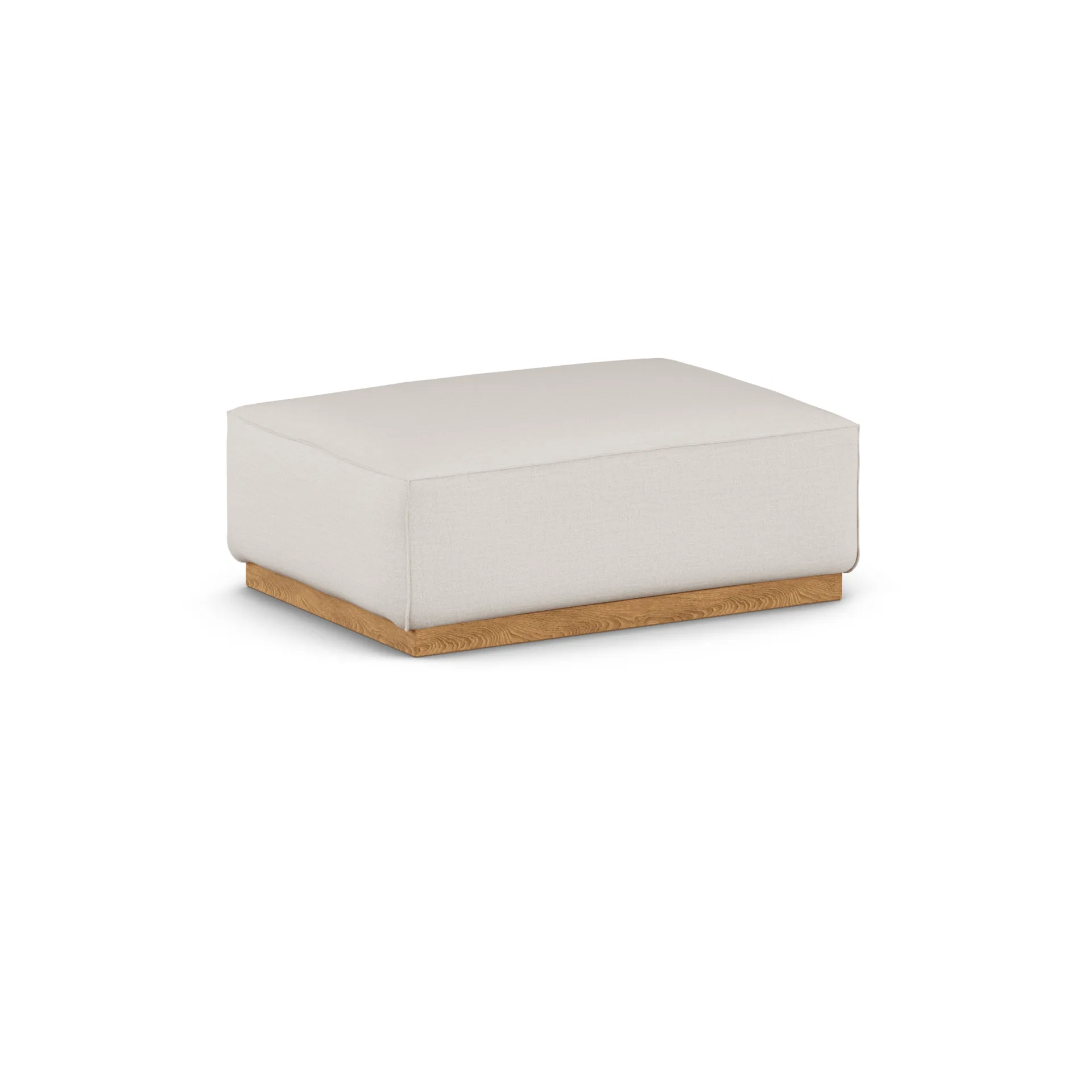 Repose-pieds Bergsdal, Same Off White 6671, finition chêne teinté 1898