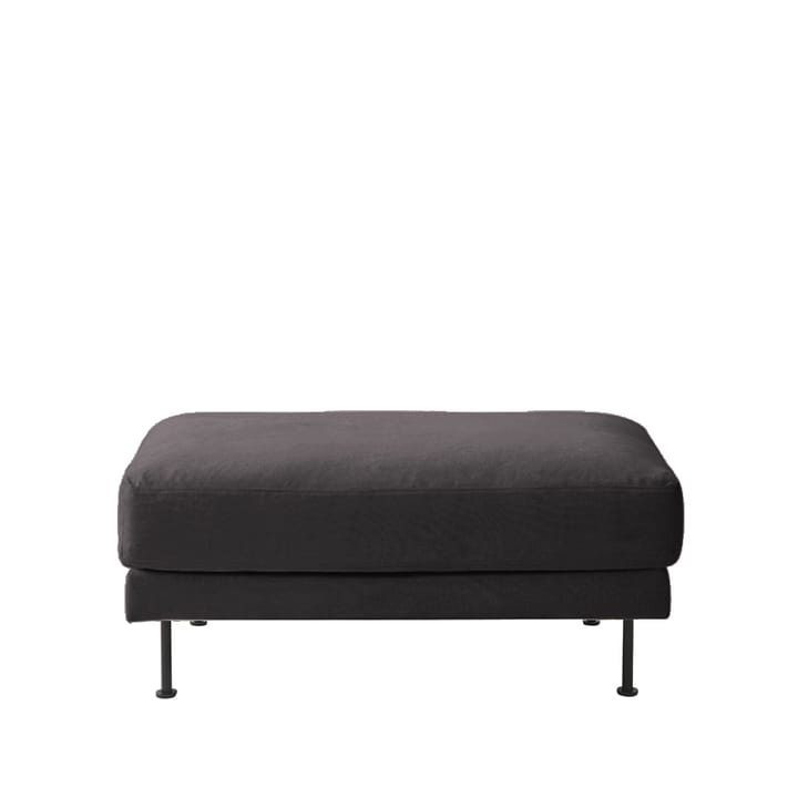 Repose-pieds Bredhult - tissu Alaska 0191 anthracite, pieds en métal noir  - 1898