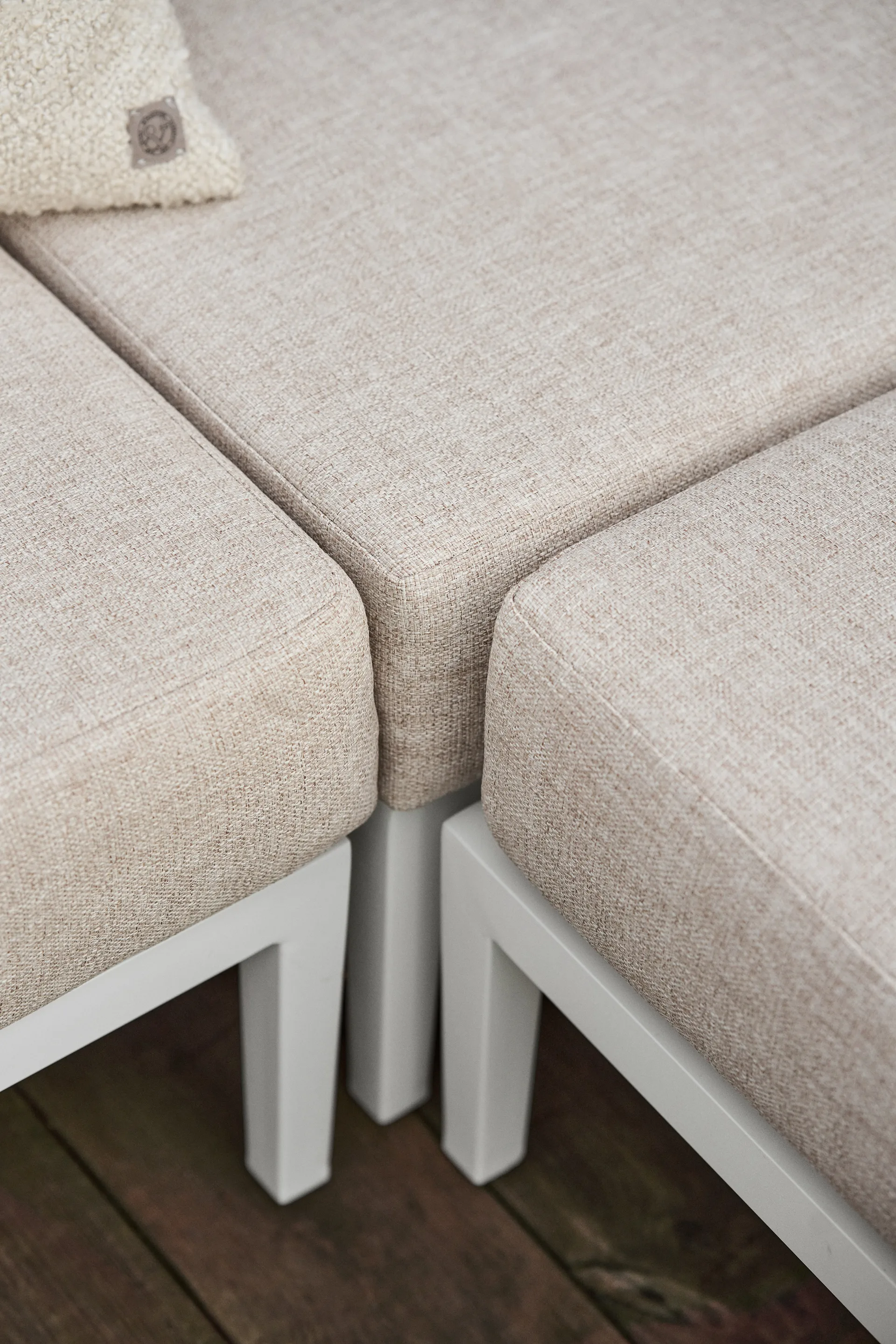 Repose-pieds Santander, Blanc-beige 1898