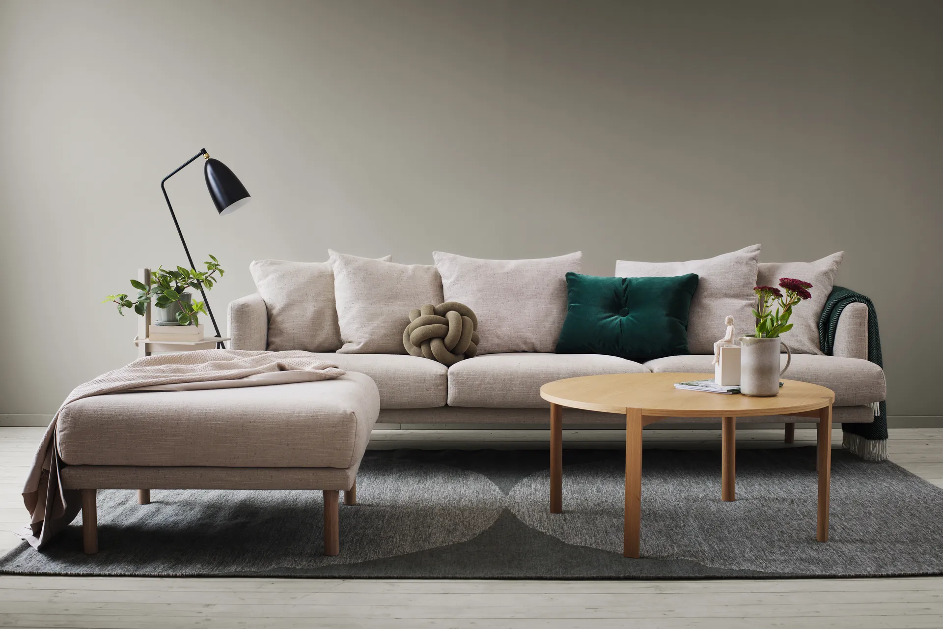 Repose-pieds Sjövik, Bern Beige 0341-chêne blanchi à l’huile 1898