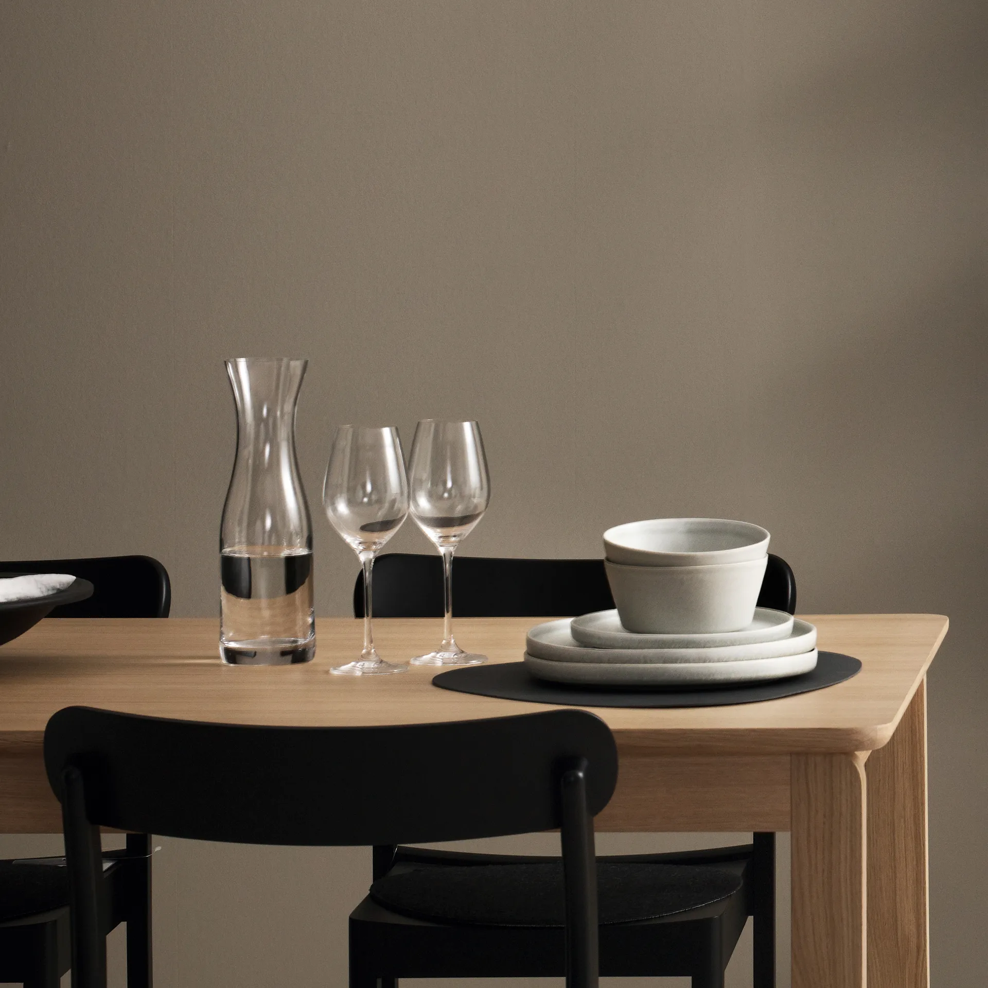 Table à manger Alfred 90x160 cm, Chêne pigmenté blanc 1898