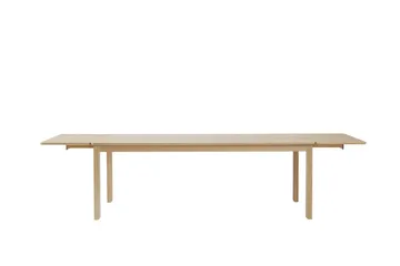 Table à manger Alfred - Chêne pigmenté blanc, 90x220 cm - 1898