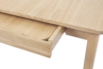 Table à manger Alfred - Chêne pigmenté blanc, 90x220 cm - 1898
