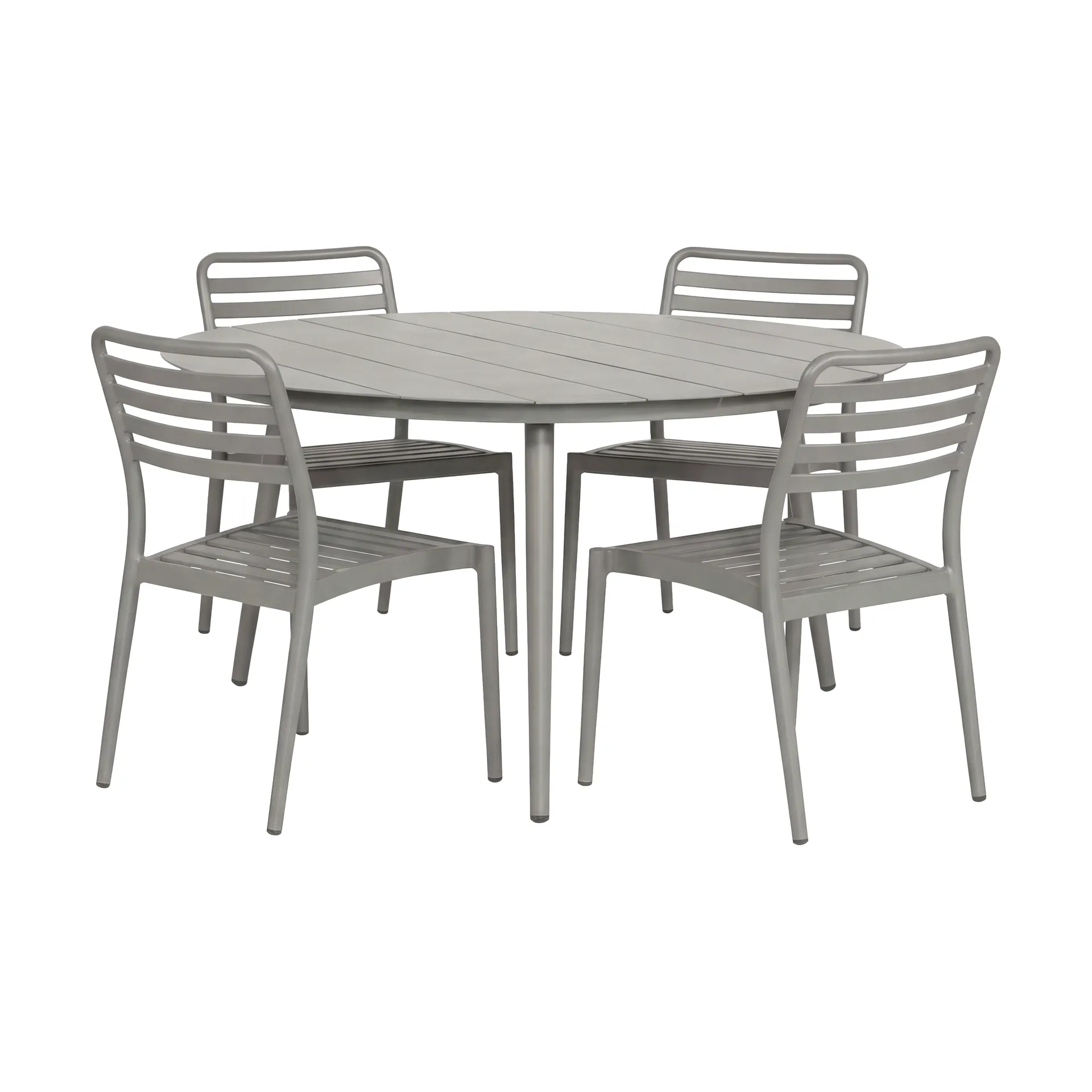 Table à manger Marsala Ø140 cm + 4 chaises Messina, Taupe,  1898