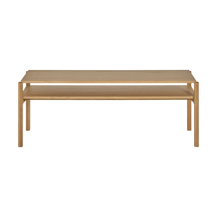 Table basse Lid - Chêne pigmenté blanc, 125×50 cm - 1898