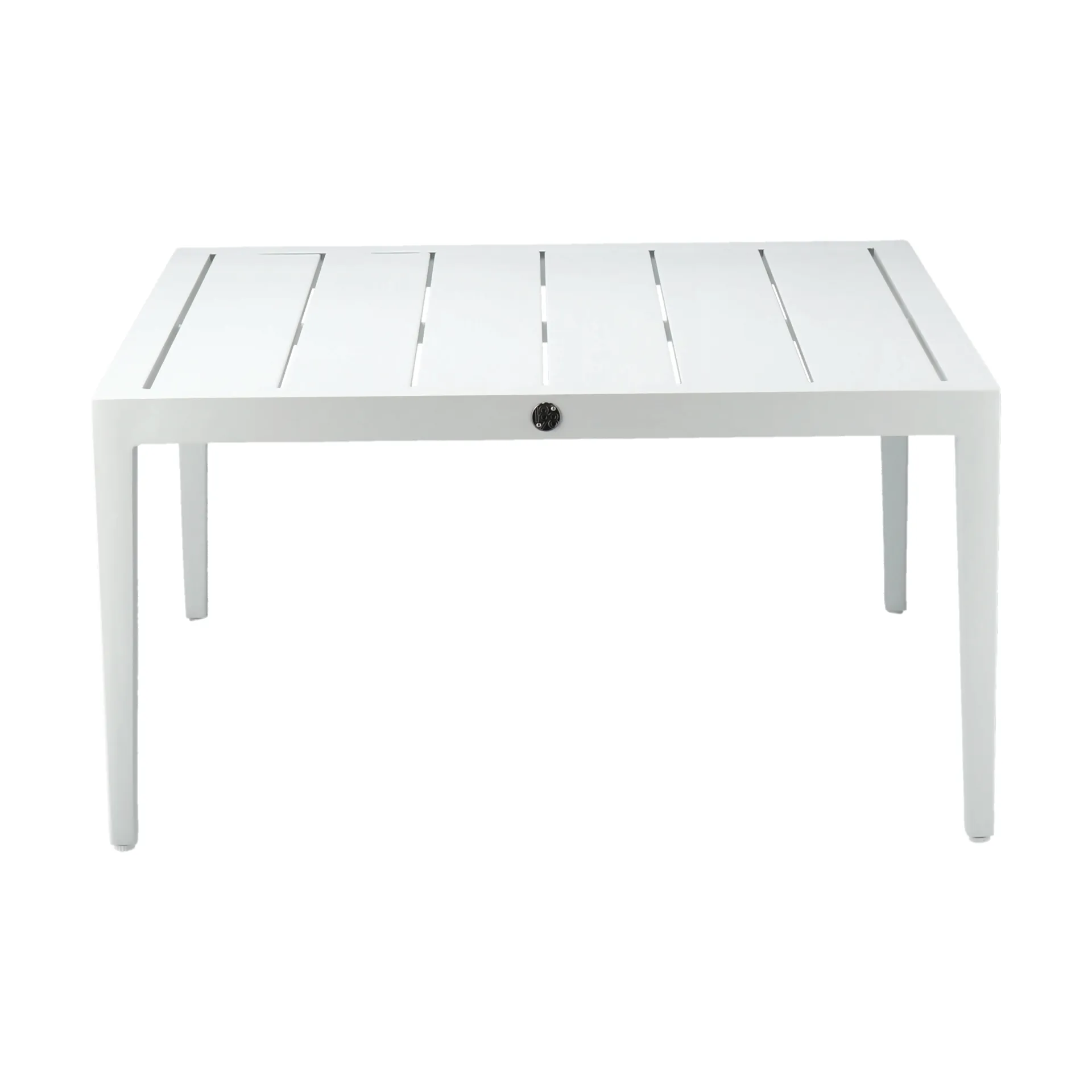Table basse Santander 78x78x40 cm, Aluminium blanc 1898