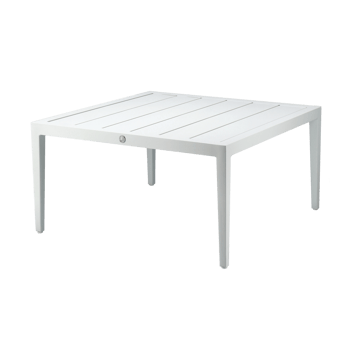 Table basse Santander 78x78x40 cm - Aluminium blanc - 1898