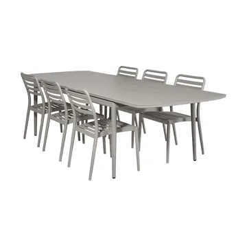 Table extensible Marsala 208-288 cm + 6 chaises Messina, Taupe - 1898
