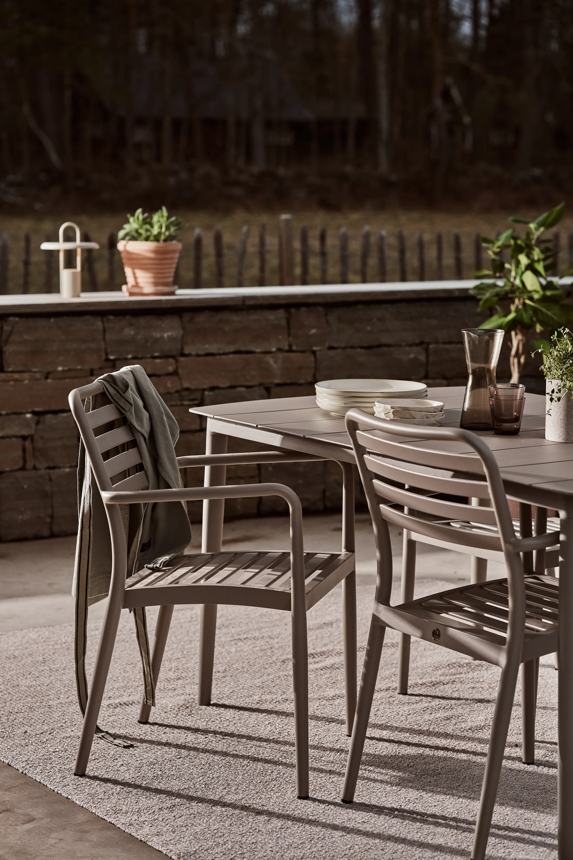 Table extensible Marsala 208-288 cm + 6 chaises Messina, Taupe,  1898