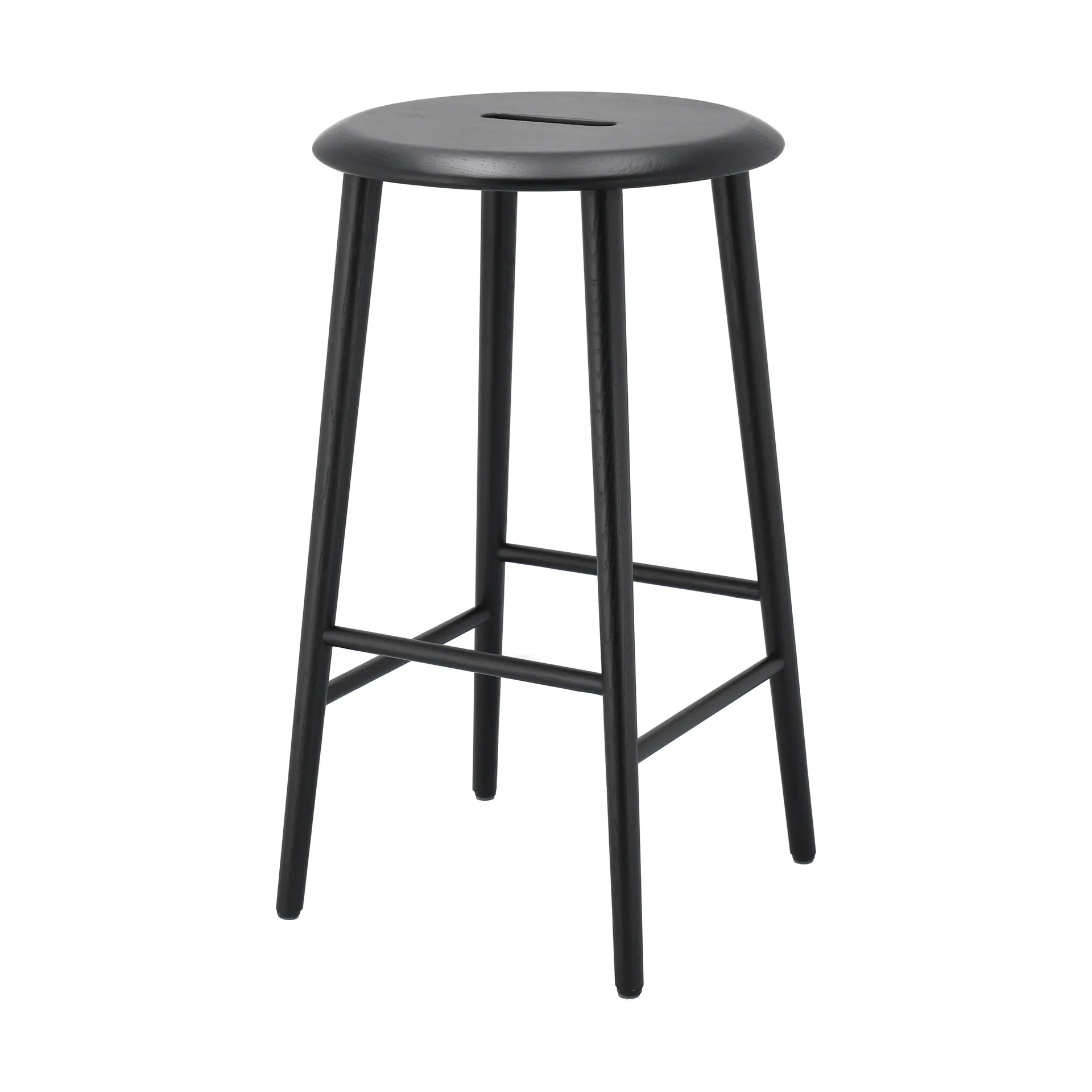 Tabouret de bar Norrabo 65 cm, Chêne laqué noir 1898