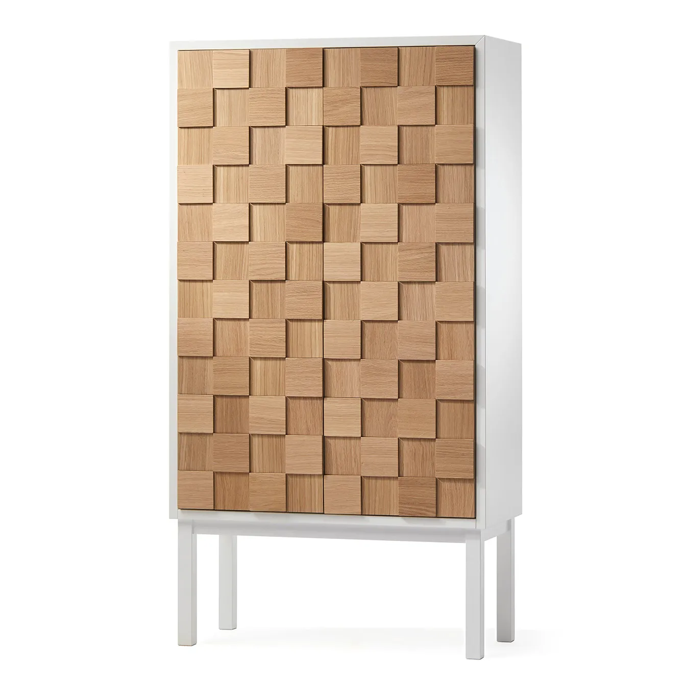 Armoire Collect 2016, Chêne huilé blanc-blanc A2