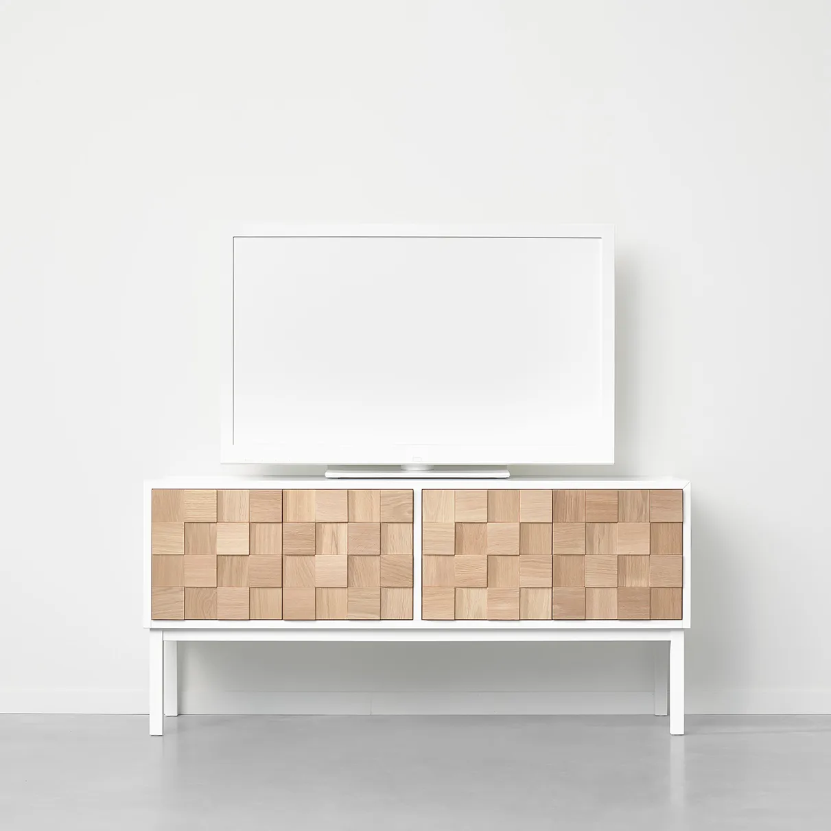 Banc multimédia Collect 2016 avec pieds, Chêne huilé blanc-blanc A2