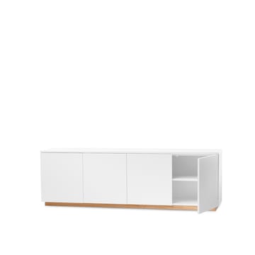 Buffet Beam - laqué blanc, socle en chêne huilé - A2