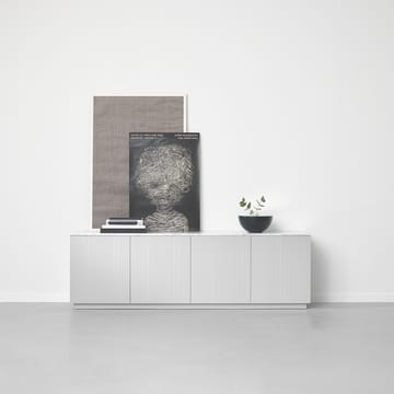 Buffet Beam - laqué blanc, socle en chêne huilé - A2