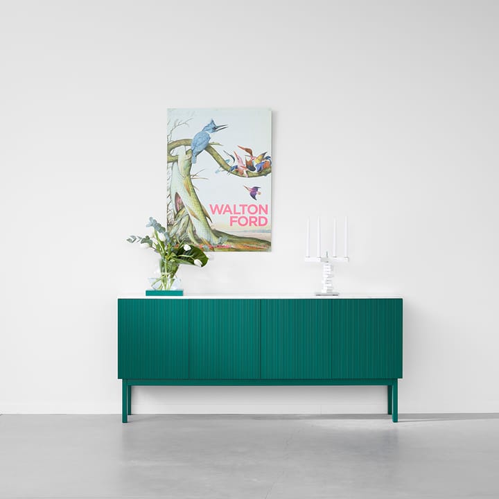Buffet Beam, laqué blanc, socle en chêne huilé A2