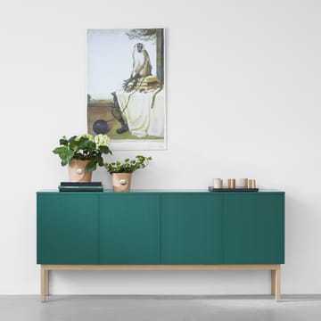 Buffet Beam - laqué blanc, socle en chêne huilé - A2