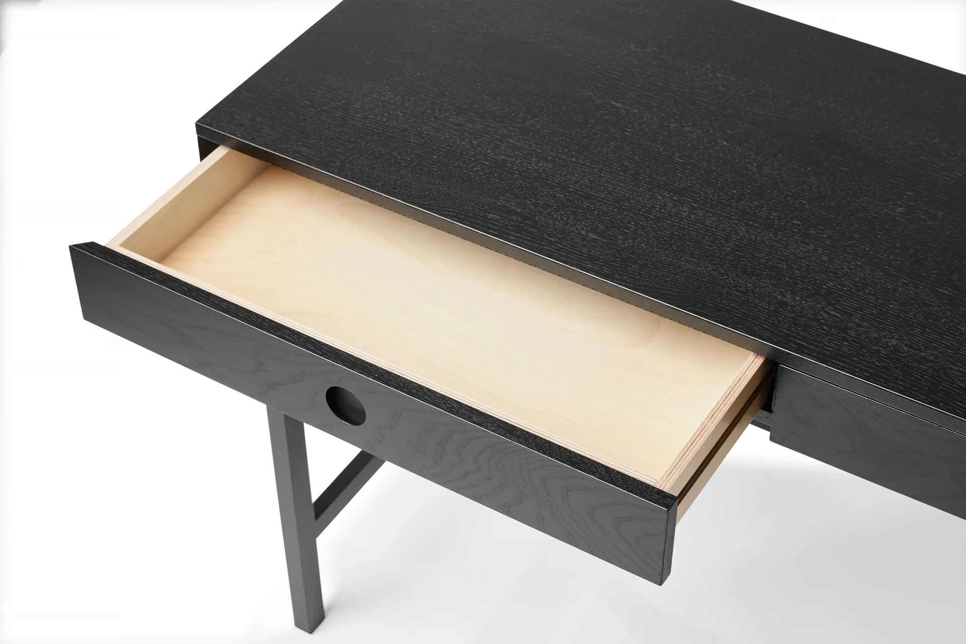 Bureau Mind, Chêne teinté noir, 118x74x44 cm A2