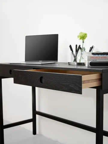 Bureau Mind - Chêne teinté noir, 118x74x44 cm - A2