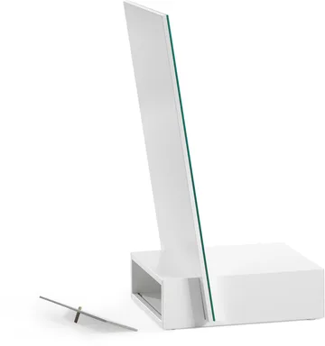 Miroir de table avec rangement Me - Blanc, 34x57x30 cm - A2