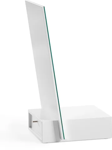 Miroir de table avec rangement Me - Blanc, 34x57x30 cm - A2