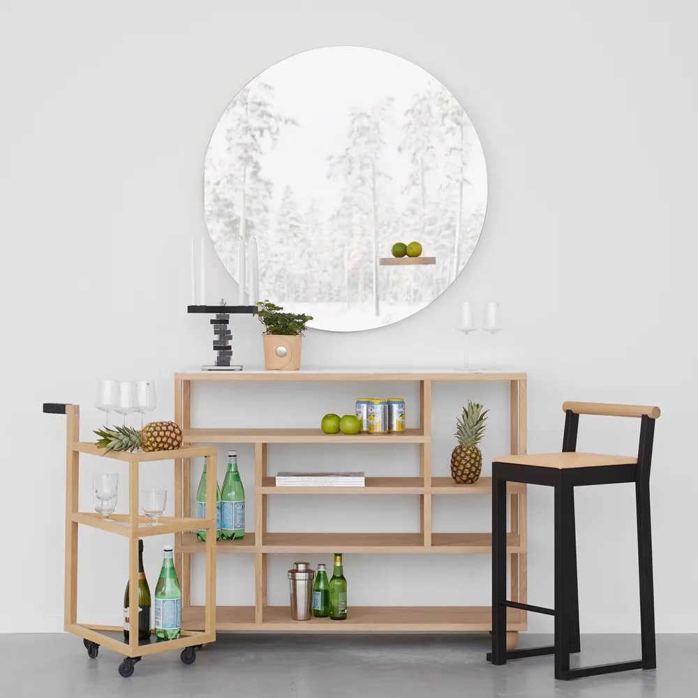 Miroir You, chêne huilé blanc A2