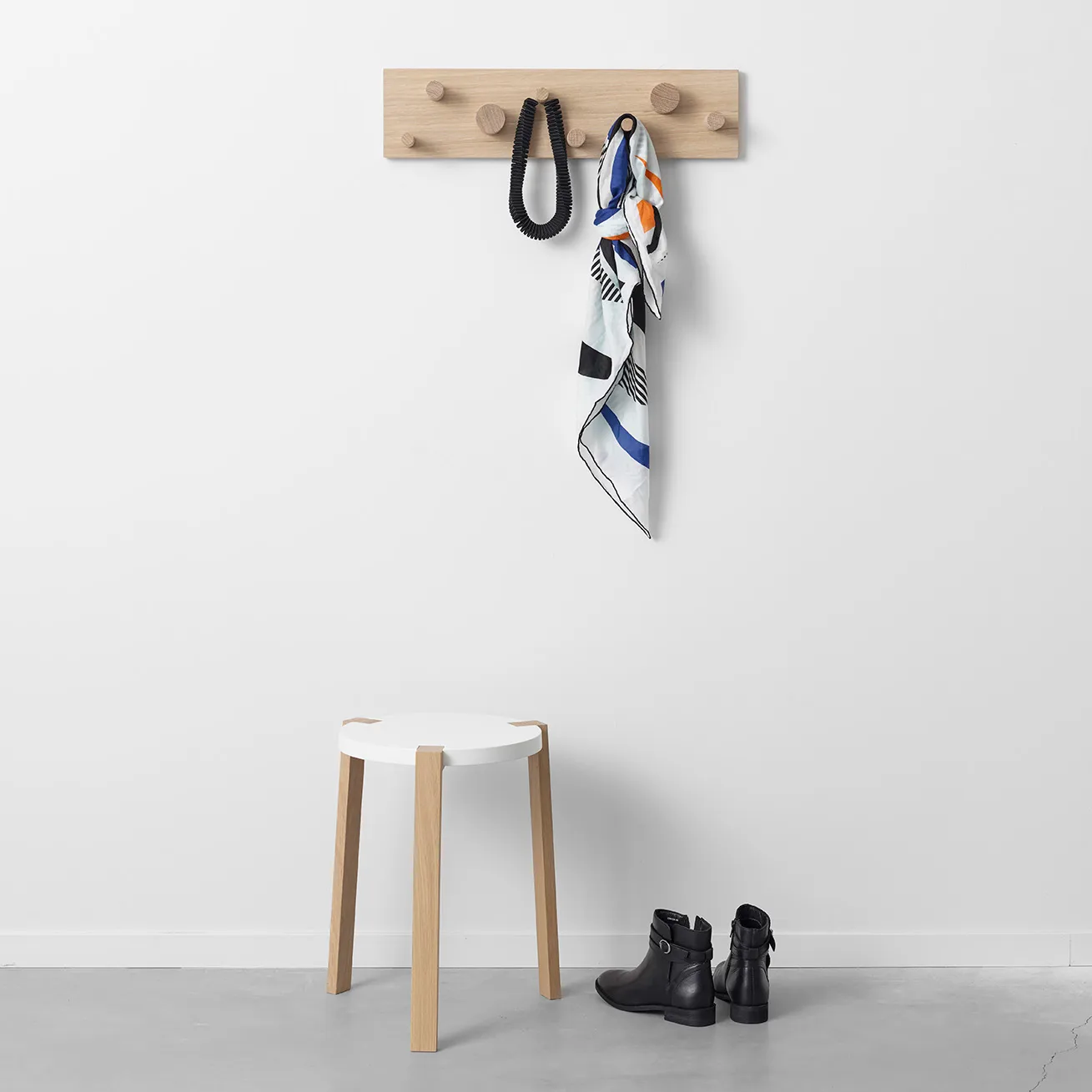 Portemanteau Fellow, Chêne huilé blanc A2