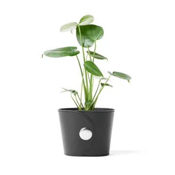 Pot Hug - Cuir Tärnsjö noir, Ø18x15 cm - A2