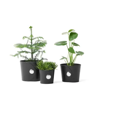 Pot Hug - Cuir Tärnsjö noir, Ø20x17 cm - A2