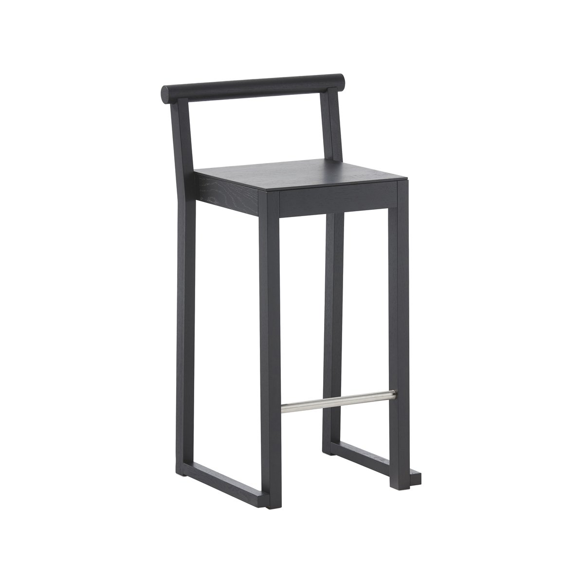 A2 Tabouret de bar Party 66 cm Chêne teinté noir | Design Scandinave | Tabourets de bar | Noir
