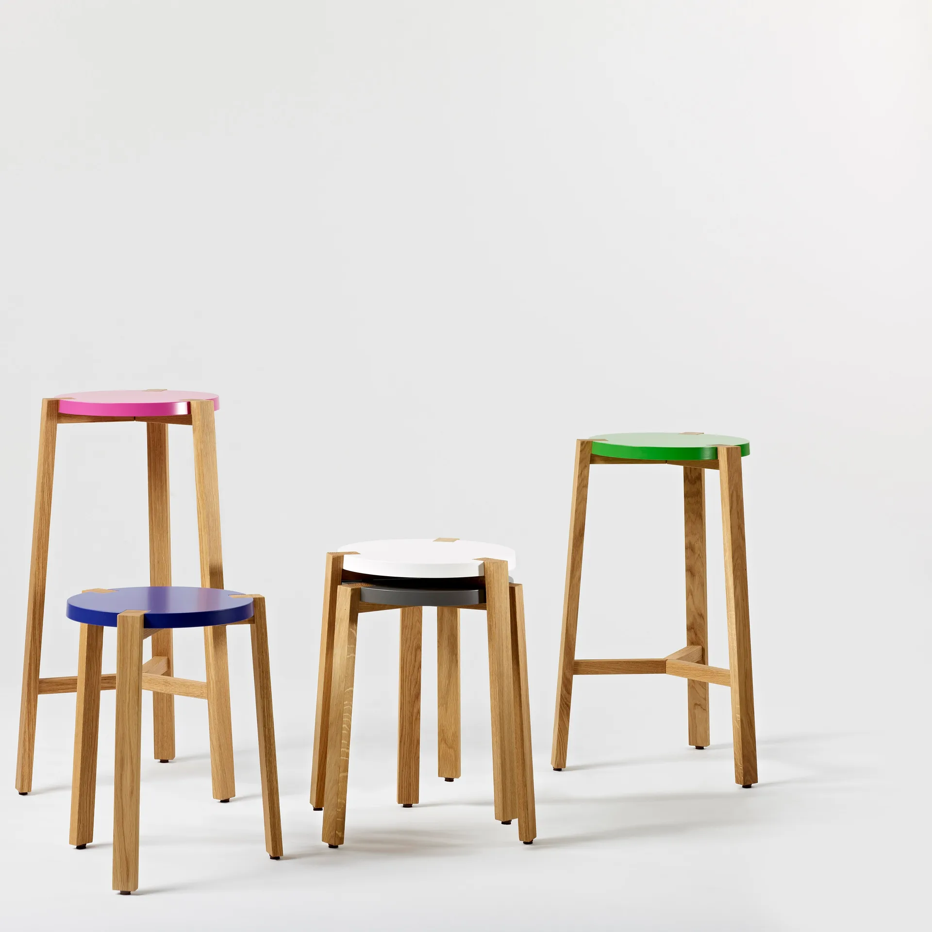 Tabouret Happy, blanc A2