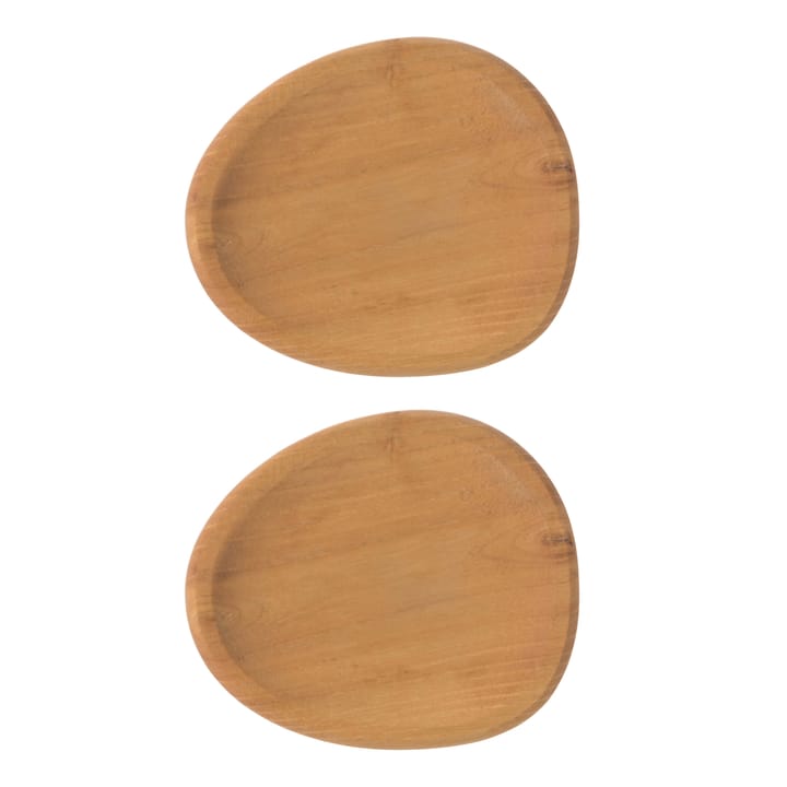 Assiette de fête Raw 13x11,4 cm lot de 2 - Bois - Aida